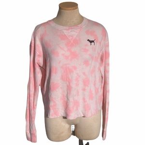 Victoria's Secret PINK Thermal Tie Dye Oversized Size XS Top